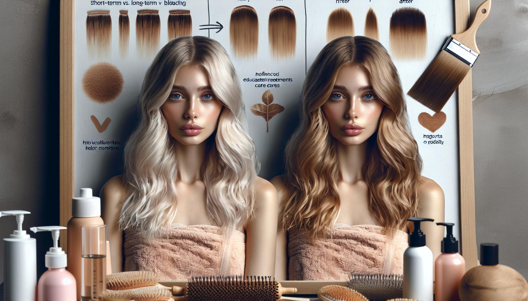 Short-Term vs.Long-Term Effects of Bleaching on Hair Health